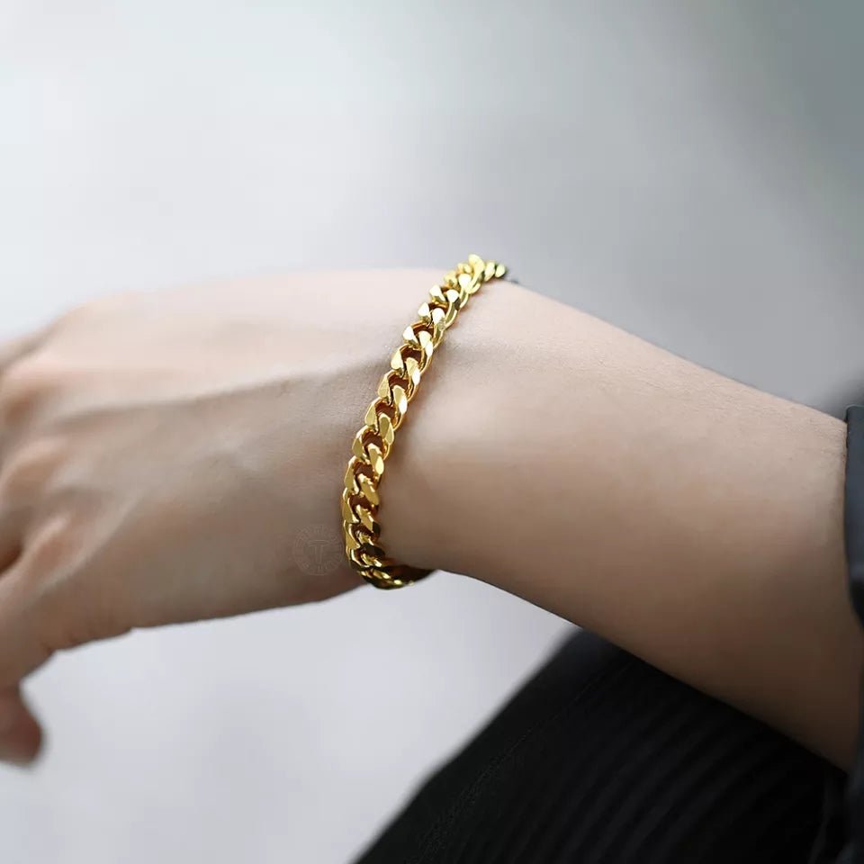 18k Gold Cuban Link Bracelet - Drip Culture Jewelry