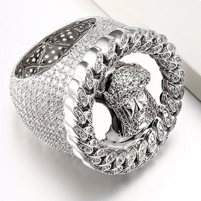 18K Gold Cuban Link Jesus Ring - Drip Culture Jewelry