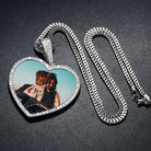 18K Gold Custom Diamond Heart Picture Pendant - Drip Culture Jewelry