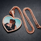 18K Gold Custom Diamond Heart Picture Pendant - Drip Culture Jewelry
