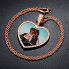 18K Gold Custom Diamond Heart Picture Pendant - Drip Culture Jewelry
