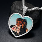 18K Gold Custom Diamond Heart Picture Pendant - Drip Culture Jewelry