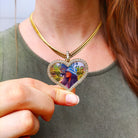 18K Gold Custom Diamond Heart Picture Pendant - Drip Culture Jewelry