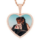 18K Gold Custom Diamond Heart Picture Pendant - Drip Culture Jewelry