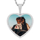 18K Gold Custom Diamond Heart Picture Pendant - Drip Culture Jewelry