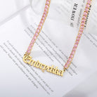 18k Gold Custom Name Tennis Necklace - Drip Culture Jewelry