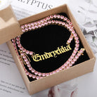 18k Gold Custom Name Tennis Necklace - Drip Culture Jewelry