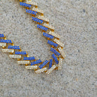 18K Gold Diamond 2 Tone Prong Cuban Link Bracelet - Drip Culture Jewelry