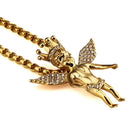 18K Gold Diamond Angel King - Drip Culture Jewelry
