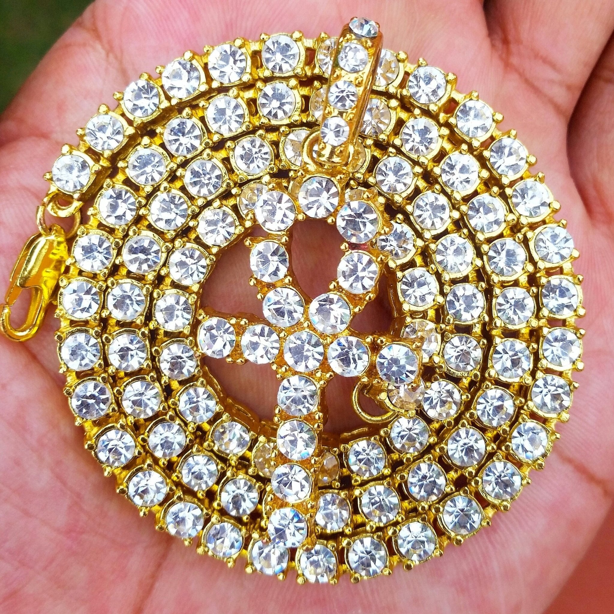 18K Gold Diamond Ankh - Drip Culture Jewelry