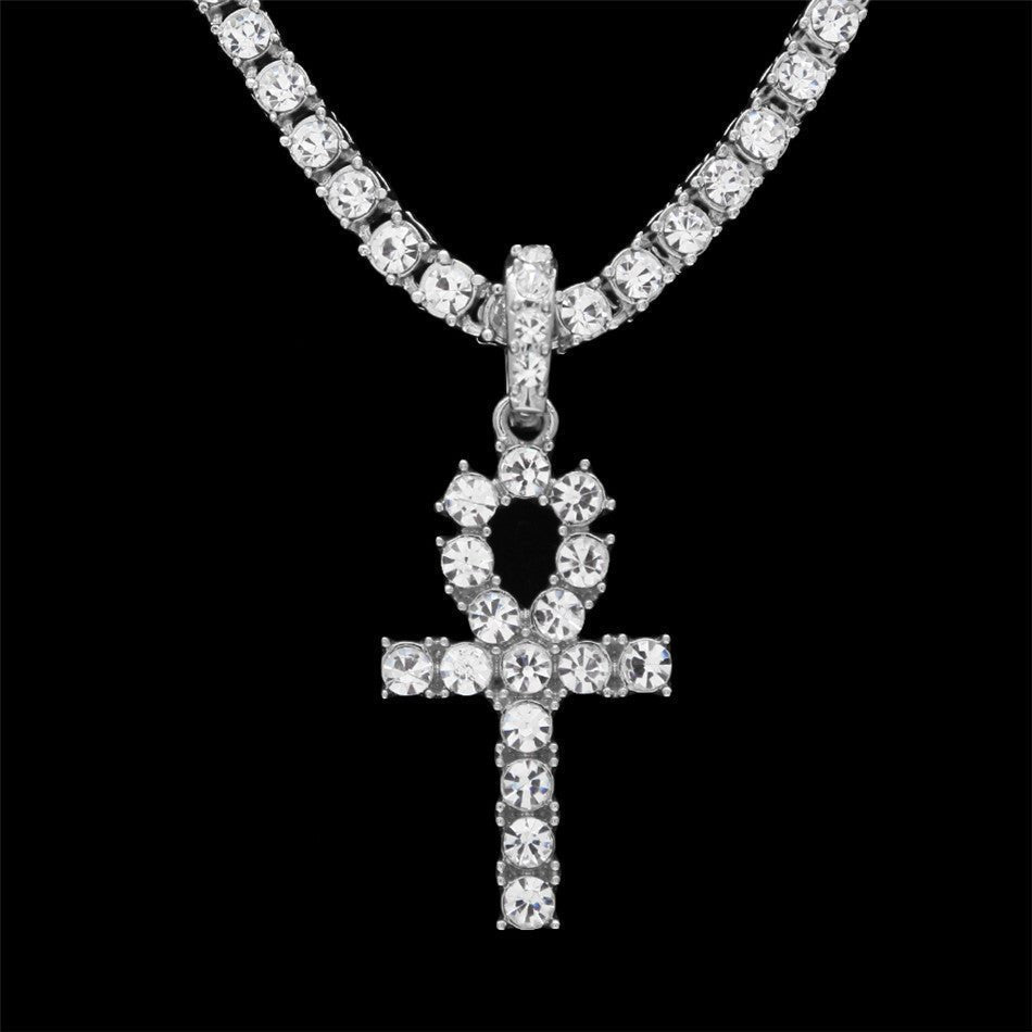 18K Gold Diamond Ankh - Drip Culture Jewelry