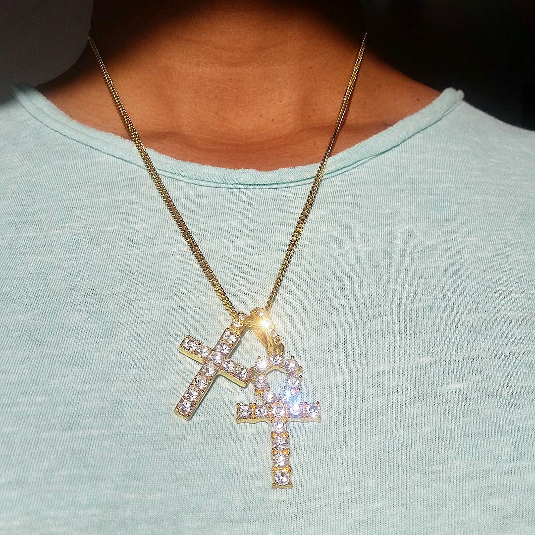 18K Gold Diamond Ankh - Drip Culture Jewelry