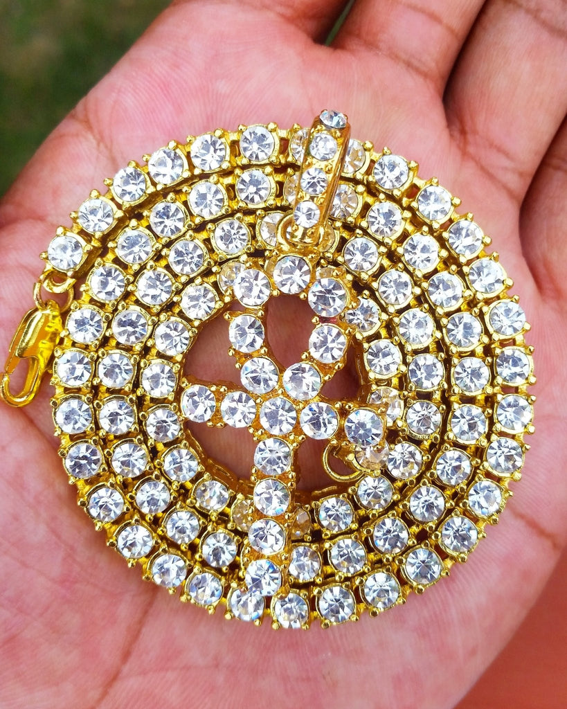 18K Gold Diamond Ankh - Drip Culture Jewelry