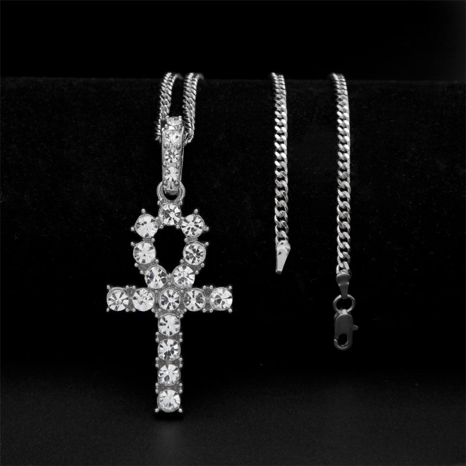18K Gold Diamond Ankh - Drip Culture Jewelry