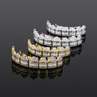 18K Gold Diamond & Baguette Grillz - Drip Culture Jewelry