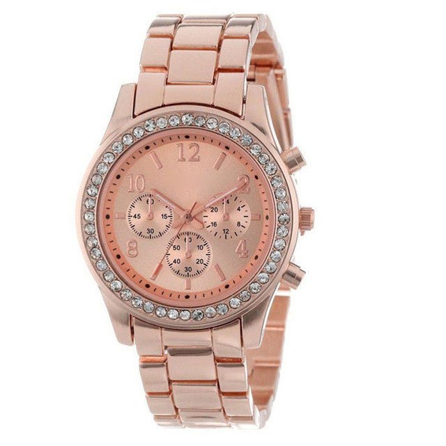 18K Gold Diamond Bezel Watch - Drip Culture Jewelry