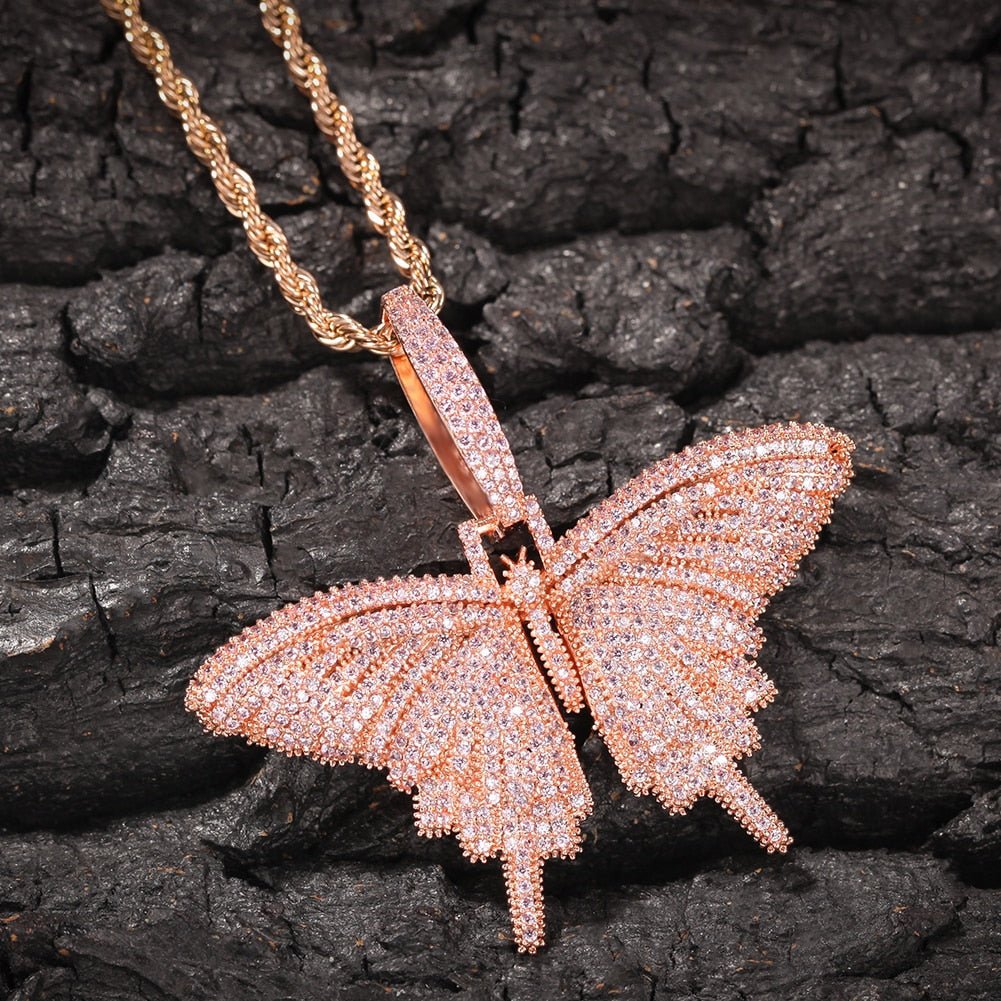 18K Gold Diamond Butterfly - Drip Culture Jewelry