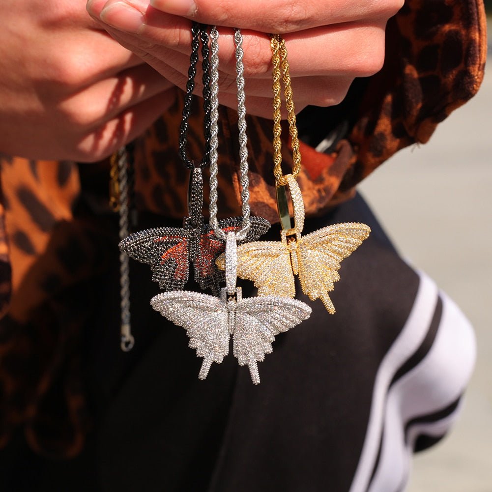 18K Gold Diamond Butterfly - Drip Culture Jewelry