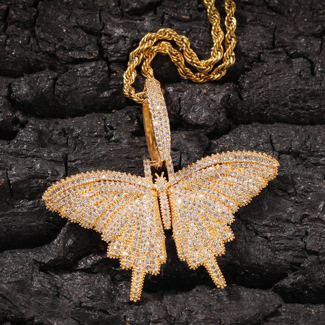 18K Gold Diamond Butterfly - Drip Culture Jewelry