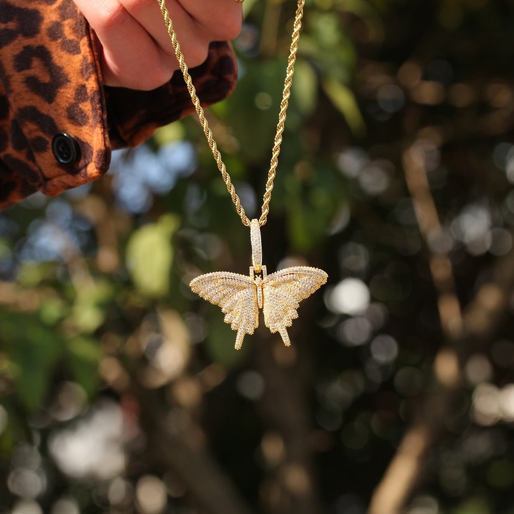 18K Gold Diamond Butterfly - Drip Culture Jewelry