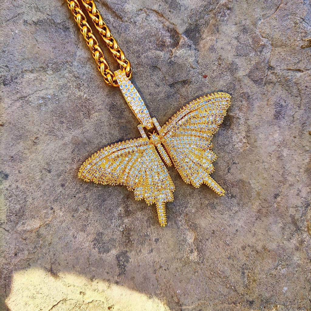18K Gold Diamond Butterfly - Drip Culture Jewelry