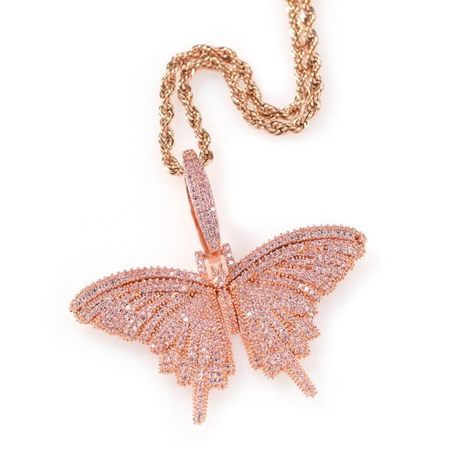 18K Gold Diamond Butterfly - Drip Culture Jewelry