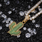 18K Gold Diamond Cactus - Drip Culture Jewelry