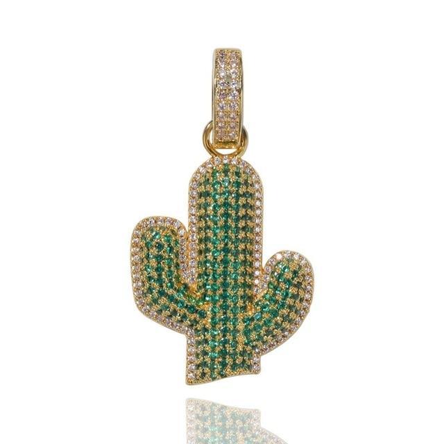 18K Gold Diamond Cactus - Drip Culture Jewelry