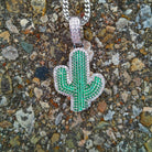 18K Gold Diamond Cactus - Drip Culture Jewelry