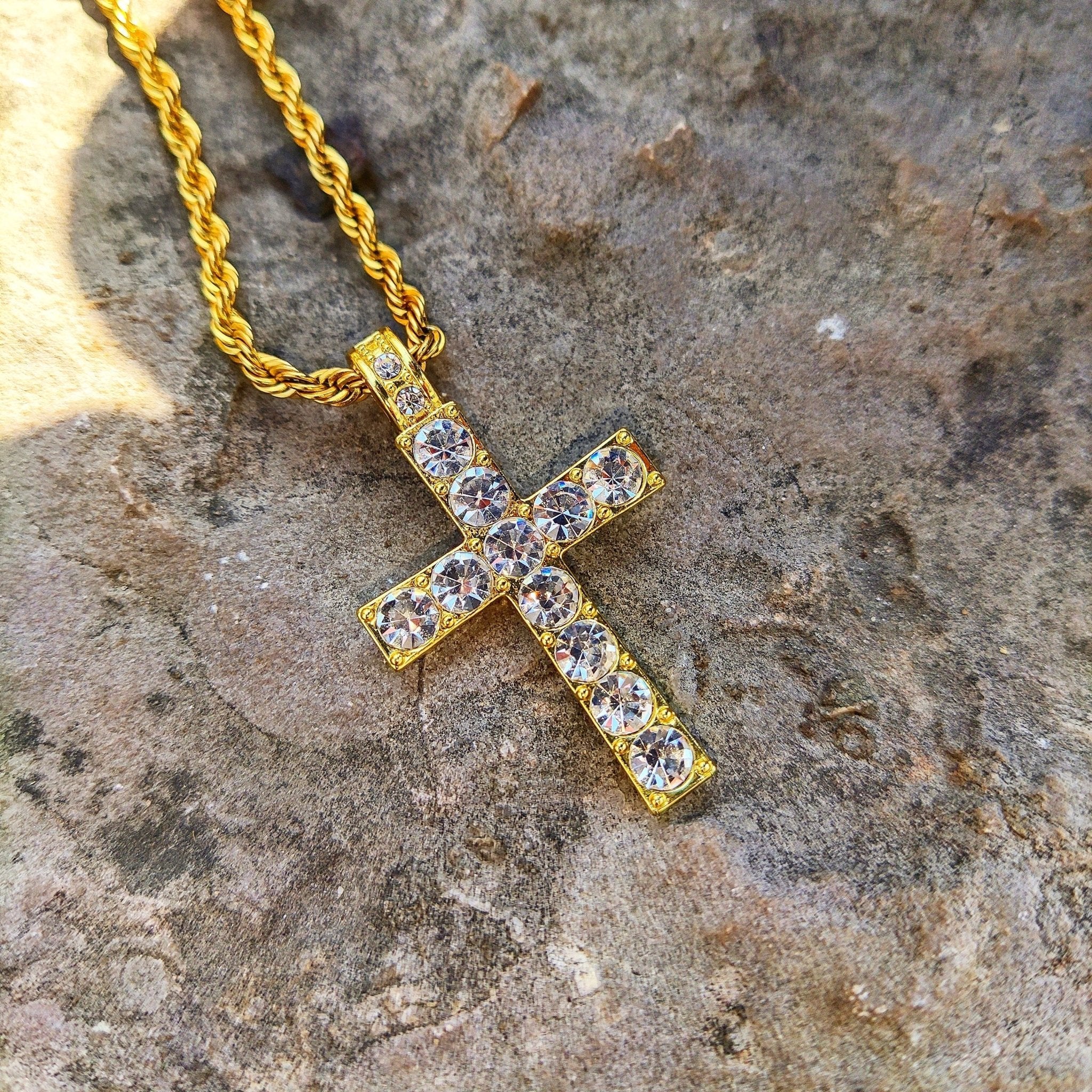 Gold crosses with diamonds Clearance