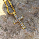 18K Gold Diamond Cross - Drip Culture Jewelry