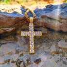 18K Gold Diamond Cross - Drip Culture Jewelry