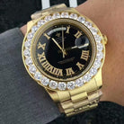 18K Gold Diamond Crown Watch - Drip Culture Jewelry