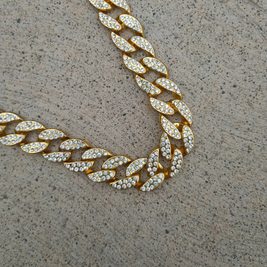 18K Gold Diamond Cuban Link Chain - Drip Culture Jewelry