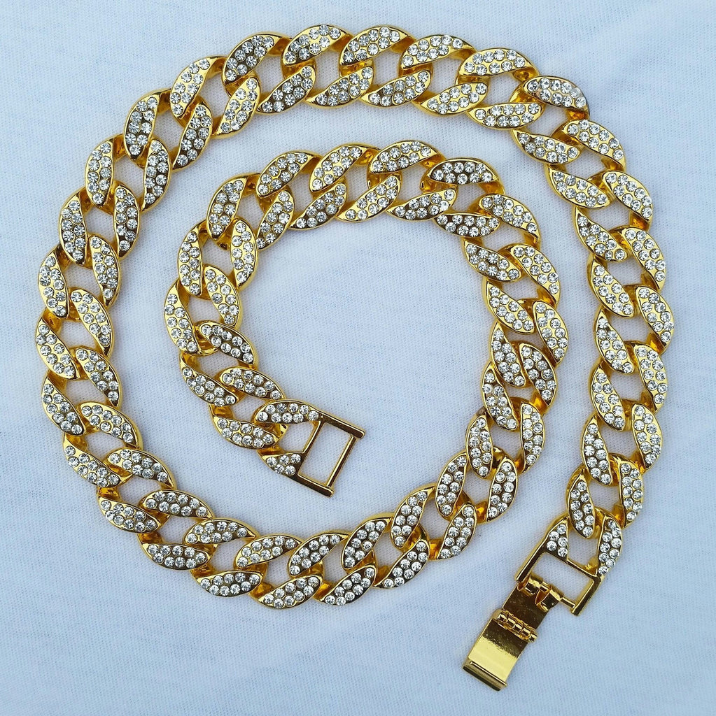 18K Gold Diamond Cuban Link Chain - Drip Culture Jewelry