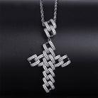 18K Gold Diamond Cuban Link Cross - Drip Culture Jewelry