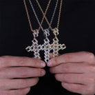 18K Gold Diamond Cuban Link Cross - Drip Culture Jewelry