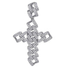 18K Gold Diamond Cuban Link Cross - Drip Culture Jewelry