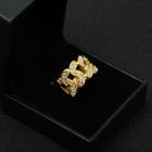 18K Gold Diamond Cuban Link Ring 2.0 - Drip Culture Jewelry