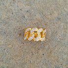 18K Gold Diamond Cuban Link Ring 2.0 - Drip Culture Jewelry