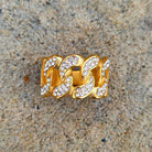 18K Gold Diamond Cuban Link Ring 2.0 - Drip Culture Jewelry