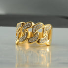 18K Gold Diamond Cuban Link Ring 2.0 - Drip Culture Jewelry