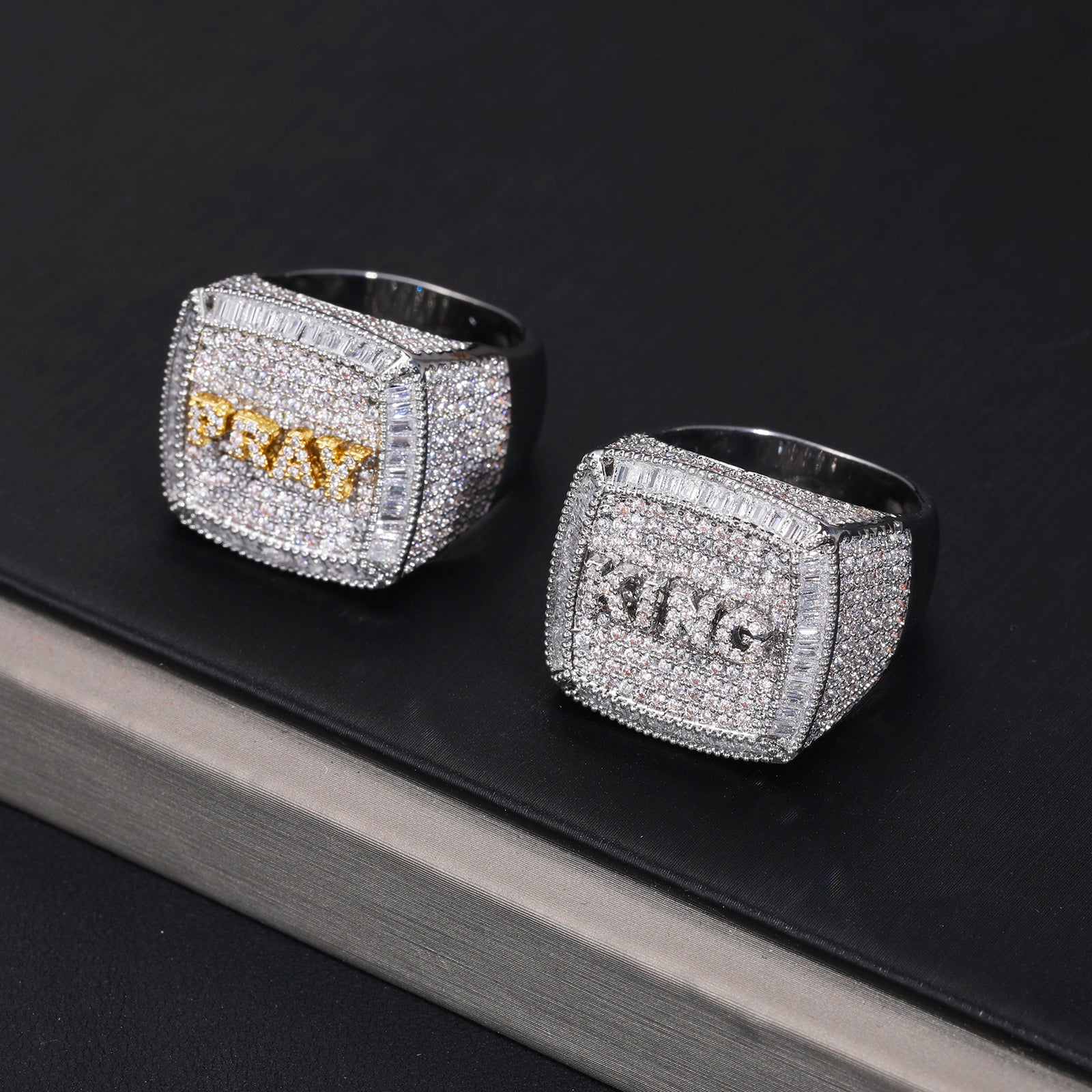 18k Gold Diamond Custom Name Ring - Drip Culture Jewelry