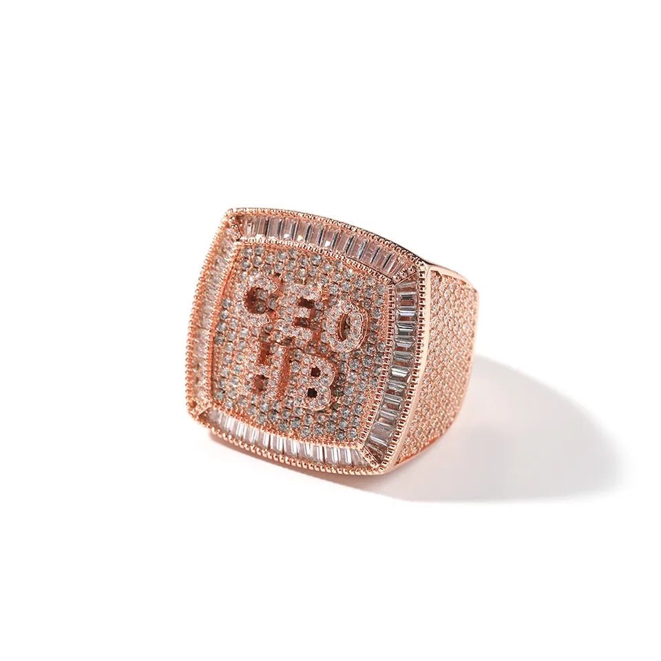 18k Gold Diamond Custom Name Ring - Drip Culture Jewelry