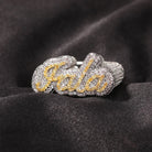 18k Gold Diamond Custom Name Ring - Drip Culture Jewelry