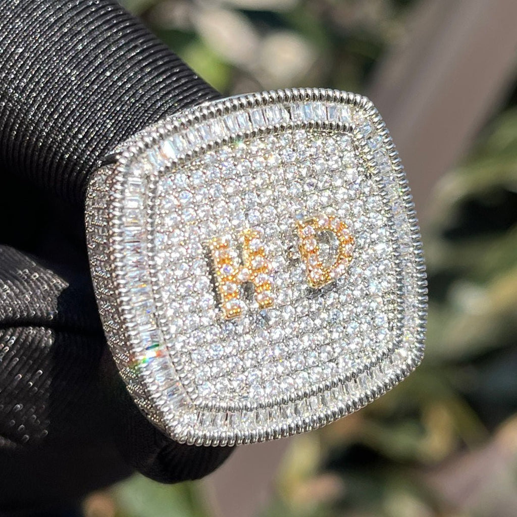 18k Gold Diamond Custom Name Ring - Drip Culture Jewelry