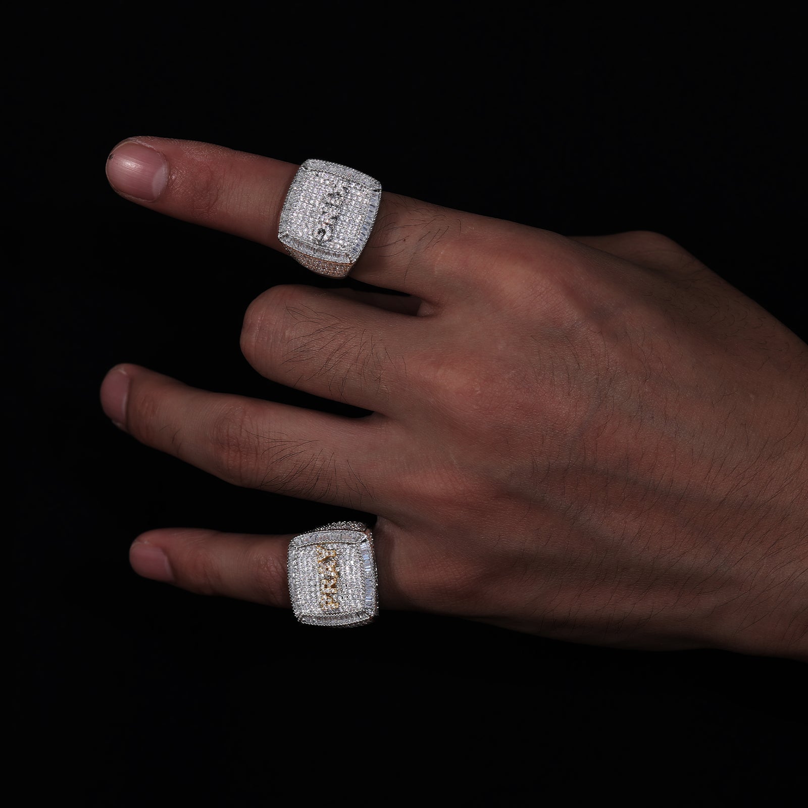 18k Gold Diamond Custom Name Ring - Drip Culture Jewelry
