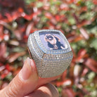 18k Gold Diamond Custom Picture Ring - Drip Culture Jewelry