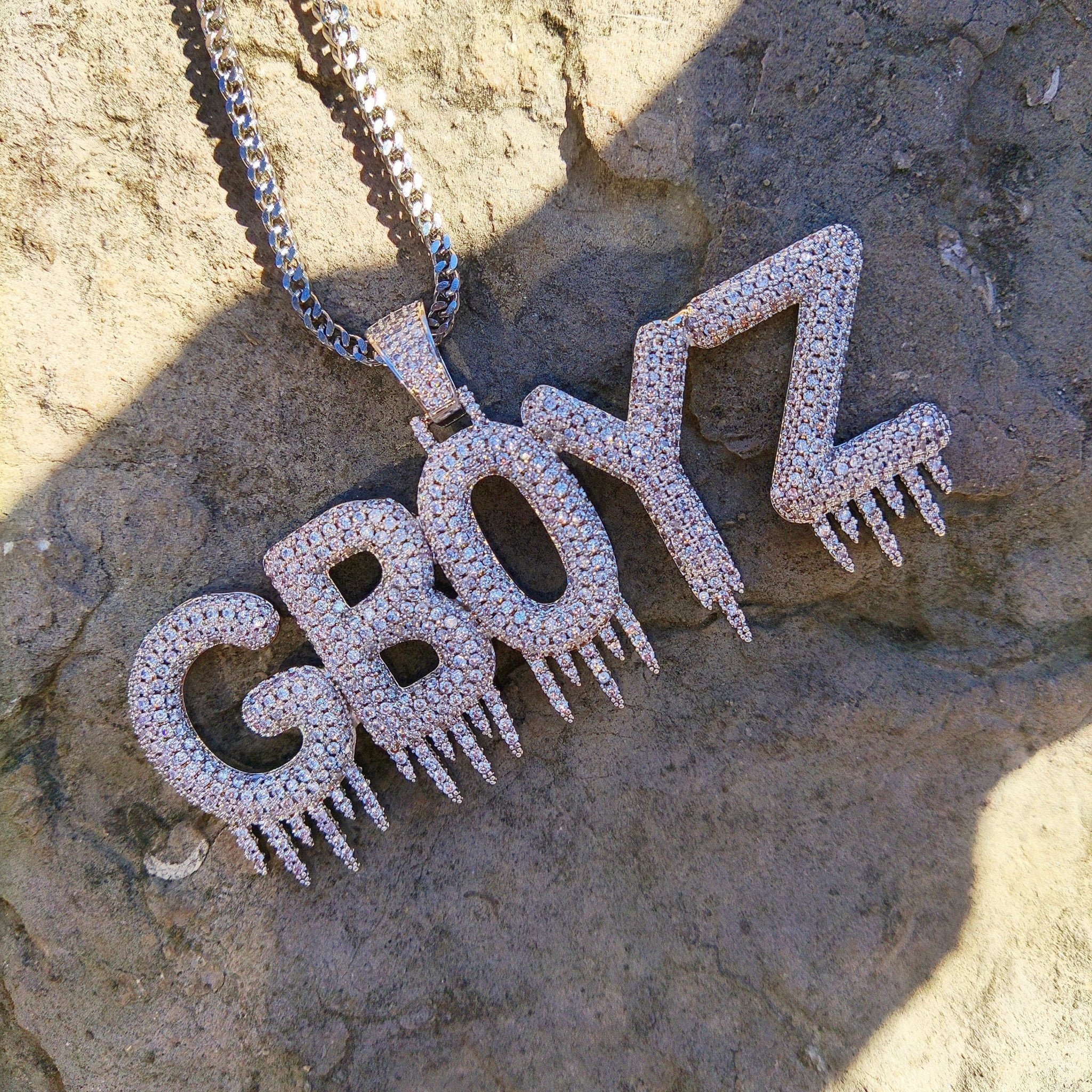 18K Gold Diamond Custom Premium Drip Letters - Drip Culture Jewelry