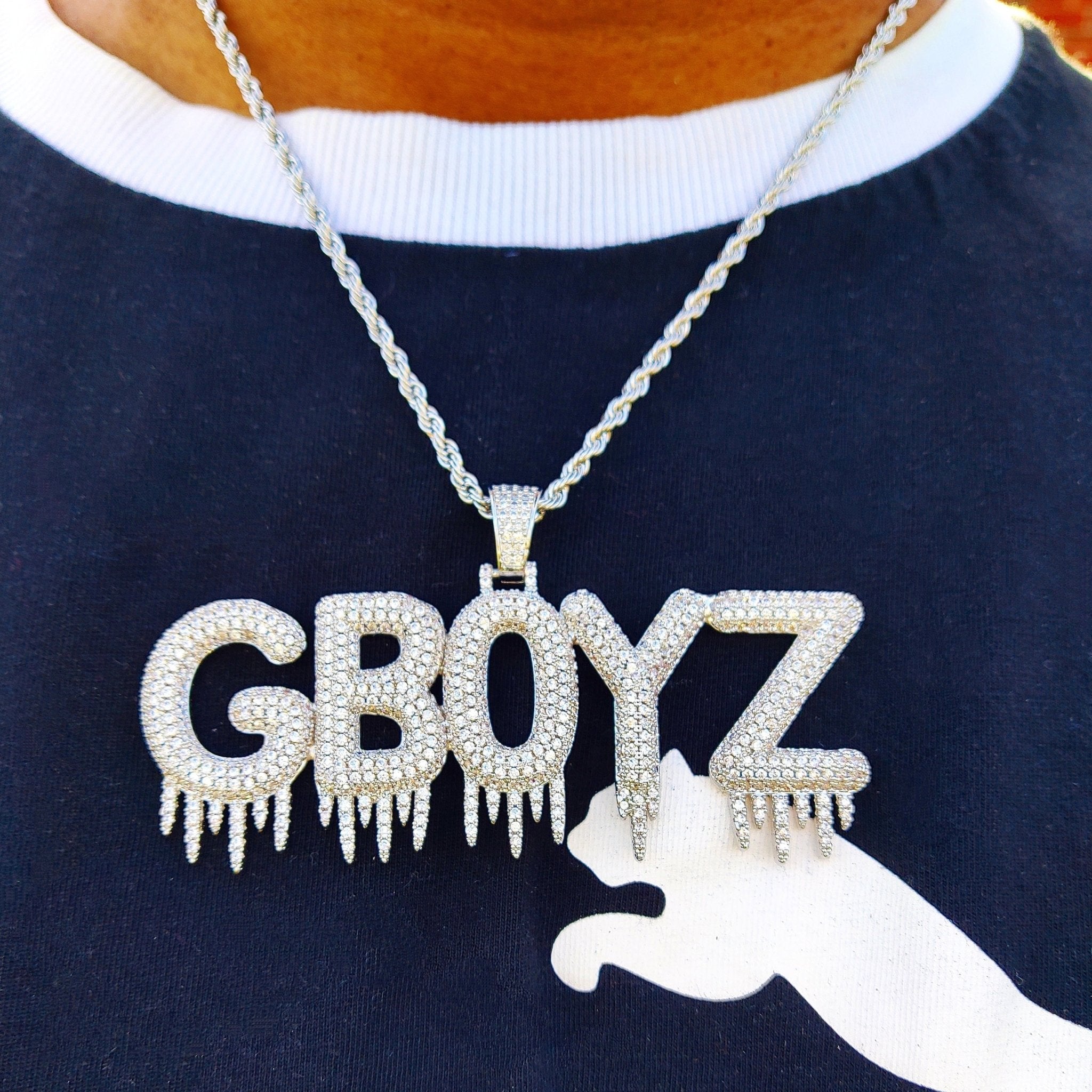 18K Gold Diamond Custom Premium Drip Letters - Drip Culture Jewelry